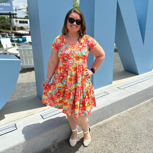 MOM TIERED BABYDOLL DRESS